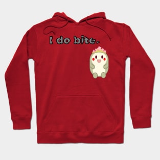 I do bite. cute 3 (Black frame) Hoodie